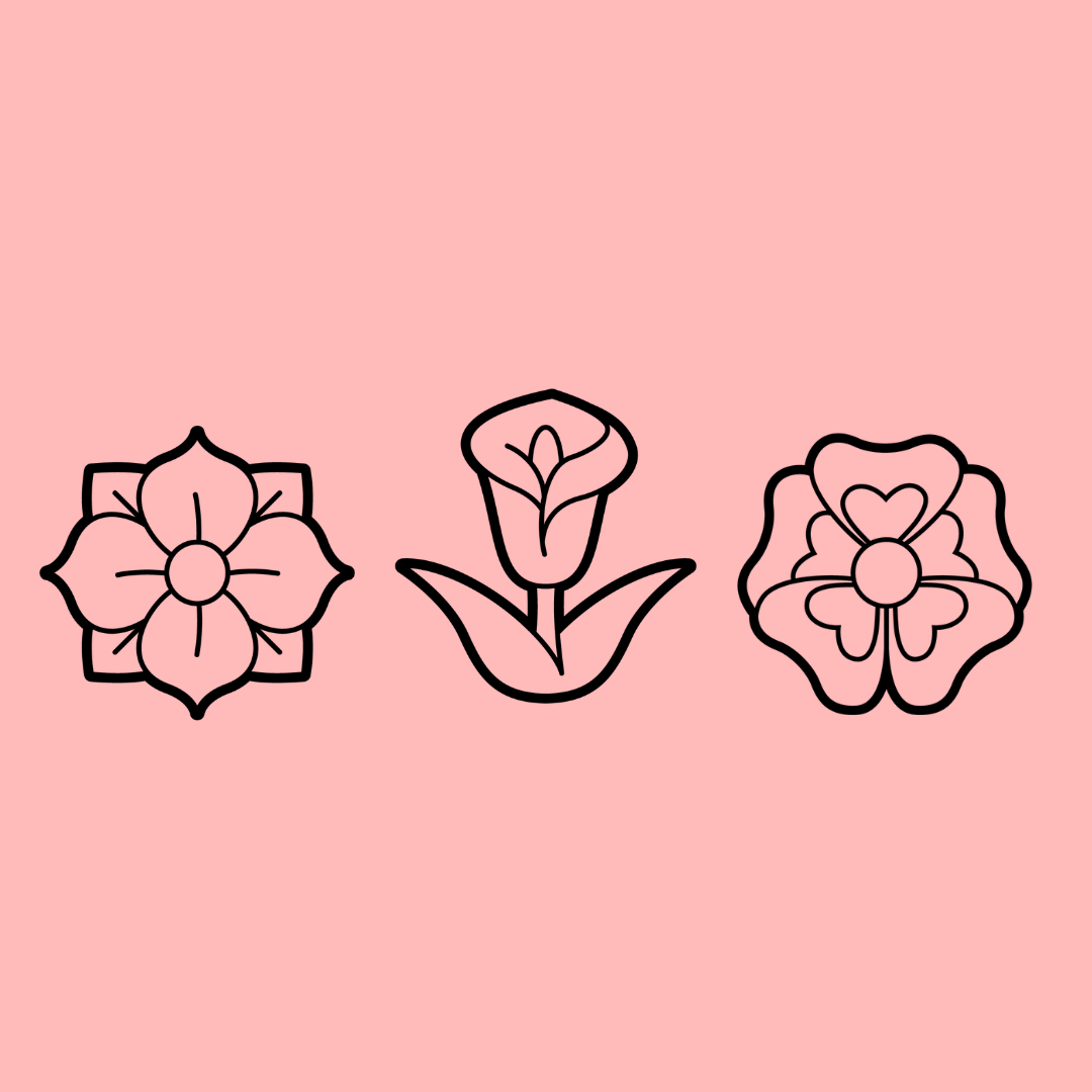 Motivset "Blumenbeet" - 3 Motive