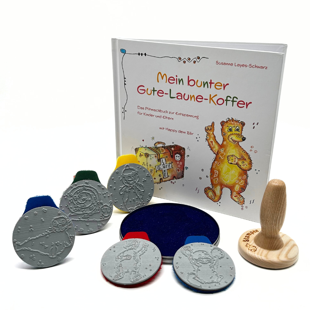 Mein bunter Gute-Laune-Koffer x Stampee - Buch und Stempel Starterset