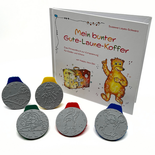 Mein bunter Gute-Laune-Koffer x Stampee - Buch und Motivset